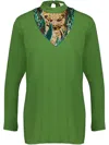 Paula Embroidery Blouse In Green
