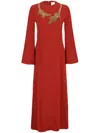 Paula Enoki Maxi Dress In Red