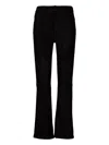 Paula Flared Suede Trousers In Black