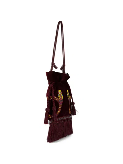 Paula Fukuro Shoulder Bag In Burgundy