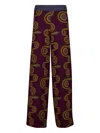 Paula Geometric-pattern Trousers In Brown