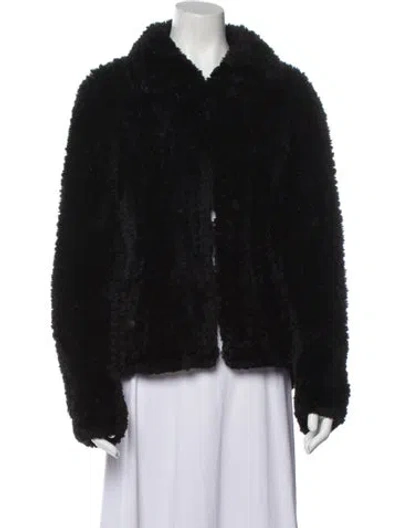 Pre-owned Paula Lishman Fur Jacket In Black