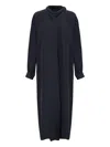 Paula Long-sleeve Midi Dress In Blue