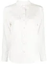 Paula Long-sleeve Silk Shirt In White