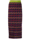 Paula Monogram-pattern High-waist Skirt In Multi
