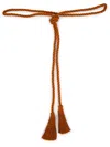 Paula Olivina Tasselled Rope Belt In Orange