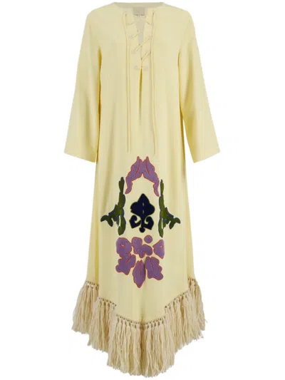 Paula Onyx Maxi Dress In Yellow