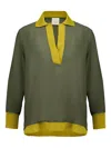 Paula Placket-collar Long-sleeve T-shirt In Multi