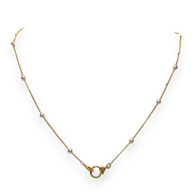 Paula Rosen Women's Pixie Pearl Chain Necklace In Gold