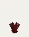 Paula Rowan Caroline Leather Gloves In Bordeaux