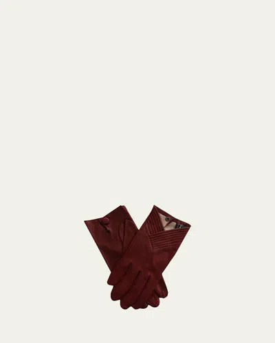 Paula Rowan Caroline Leather Gloves In Bordeaux