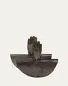 Paula Rowan Danielle 5 Flared Leather Gloves In Black