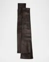 Paula Rowan Fergie Fingerless Leather Gloves In Black