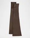 Paula Rowan Fergie Fingerless Leather Gloves In Choc Brown