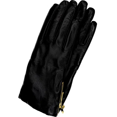 Paula Rowan Jacqueline Sheepskin Leather Gloves In Black
