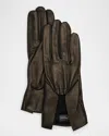 Paula Rowan Marine Leather Gloves In Black