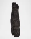 Paula Rowan Montserate Bubble Leather Gloves In Black