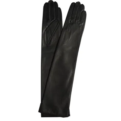 Paula Rowan Montserrat 12bt Long Leather Gloves In Grey