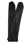 Paula Rowan Montserrat 12bt Long Leather Gloves In Black