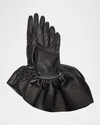 Paula Rowan Petra Flare Leather Gloves In Black