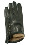 Paula Rowan Richard E Cashmere Lined Leather Gloves In Green
