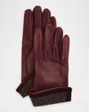 Paula Rowan Ronnie Studded Leather Gloves In Black