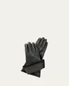 Paula Rowan Ronnie Studded Leather Gloves In Black