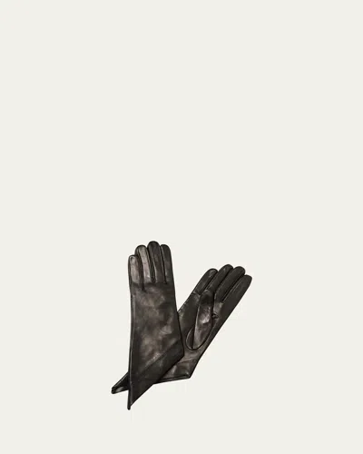 Paula Rowan Sophianna 2 Leather Gloves In Black
