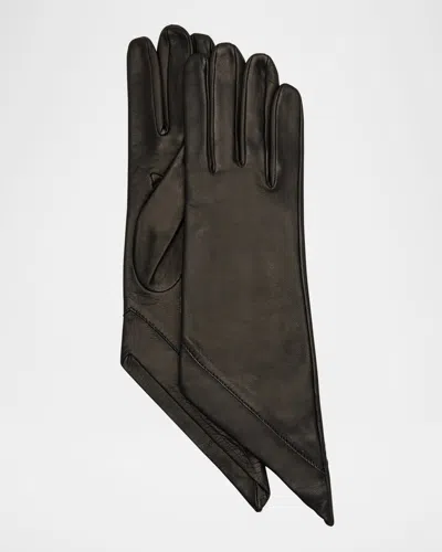 Paula Rowan Sophianna 2 Leather Gloves In Black