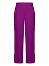 Paula Side-slits Trousers In Purple