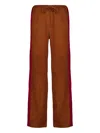 Paula Side-stripe Drawstring Pants In Brown