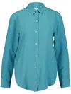 Paula Silk Crepe Shirt In Blue