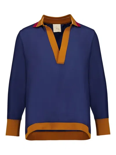 Paula Silk Shirt In Blue