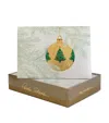 Paula Skene Ornament In Snowy Branches Christmas Cards In Silver