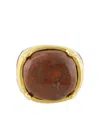 Paula Stone-embellishment Ring In Brown