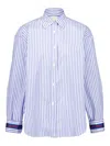 Paula Striped Button-up Shirt In Blue