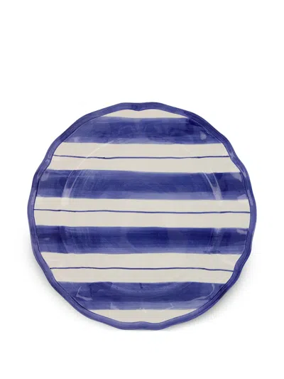 Paula Striped Comporta Charger In Blue