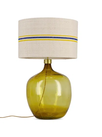 Paula Striped Lampshade In Yellow