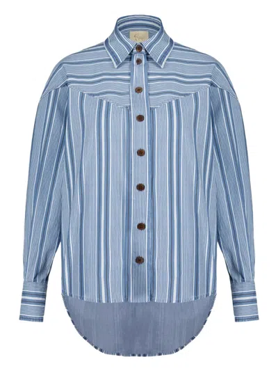 Paula Striped-pattern Shirt In Blue