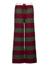 Paula Striped Trousers In Red