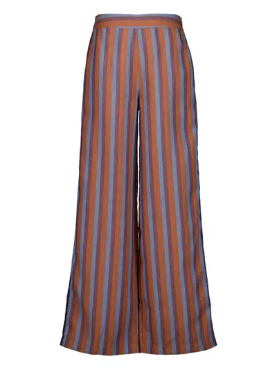Paula Striped Wide-leg Trousers In Multi