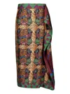 Paula Tiger-print Wrap Skirt In Brown