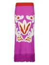 Paula Turner Bellflower Maxi Skirt In 粉色