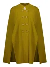 Paula Two-buttoned Cape In Green