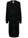 Paula V-neck Cashmere Cardi-coat In Black