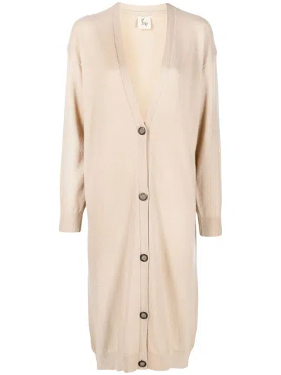 Paula V-neck Cashmere Cardi-coat In Neutrals