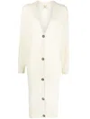 Paula V-neck Cashmere Cardi-coat In White