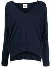 Paula V-neck Cashmere Sweater In Blue