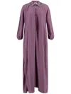 Paula X Marrakshi Life Striped Cotton Maxi Dress In Blue