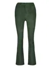 Paula Zircon Suede Flared Trousers In Green